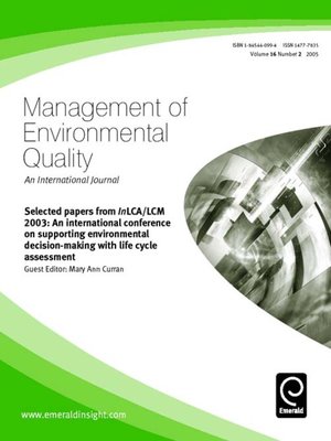 cover image of Management of Environmental Quality: An International Journal, Volume 16, Issue 2